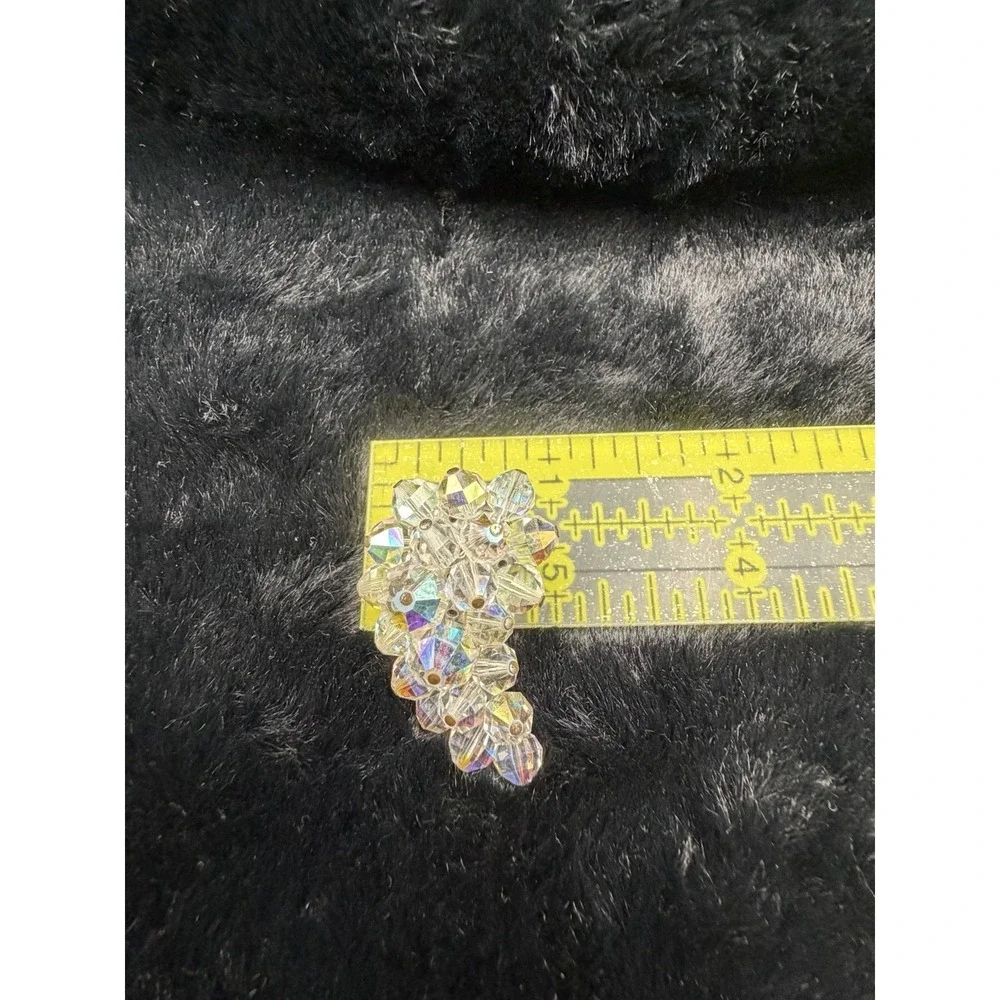 Vintage Signed Laguna Crystal Clip On Earrings‎ Ear Climbers